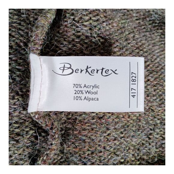 Thomas Keeling Alpaca Wool Sweater Pullover 1/4 Zip Brown Men's XL - Picture 7 of 8